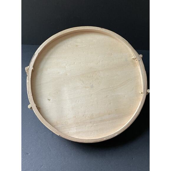 Round Bentwood Round Serving Tray Barware Tableware Cottagecore Farmhouse Picnic - Picture 7 of 10